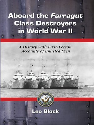 cover image of Aboard the Farragut Class Destroyers in World War II